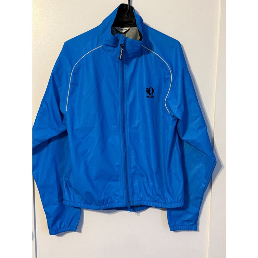 PEARL Izumi Jacket Mens Medium Blue Full Zip Cycling Windbreaker Reflective NWOT